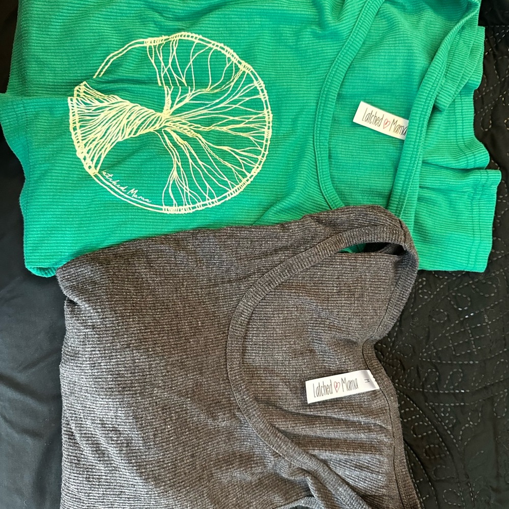 Latched mama tank tops